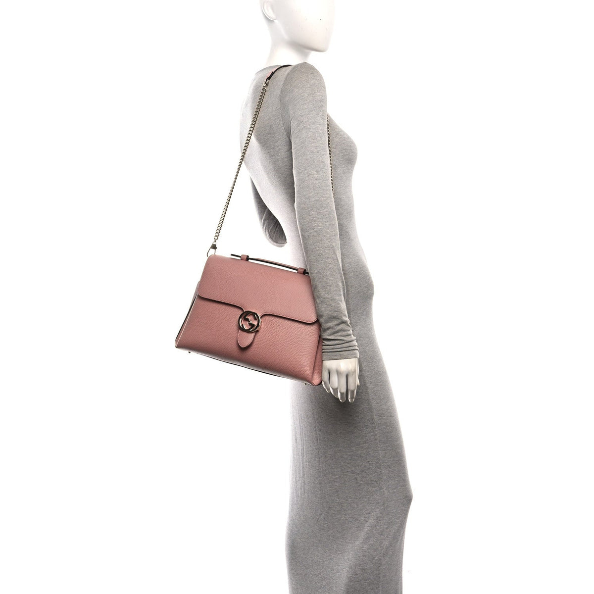 Medium Calfskin Shoulder Bag - Pink