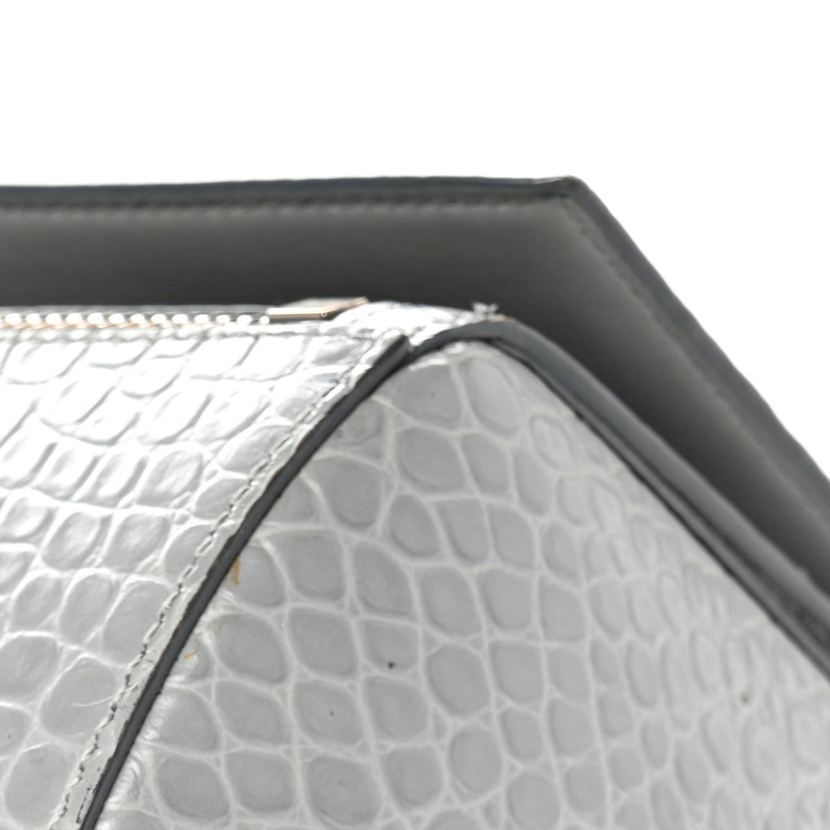 Medium Calfskin Crossbody Bag - Grey
