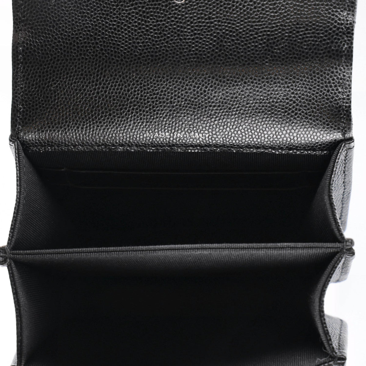 Quilted Caviar Clutch Bag - Black