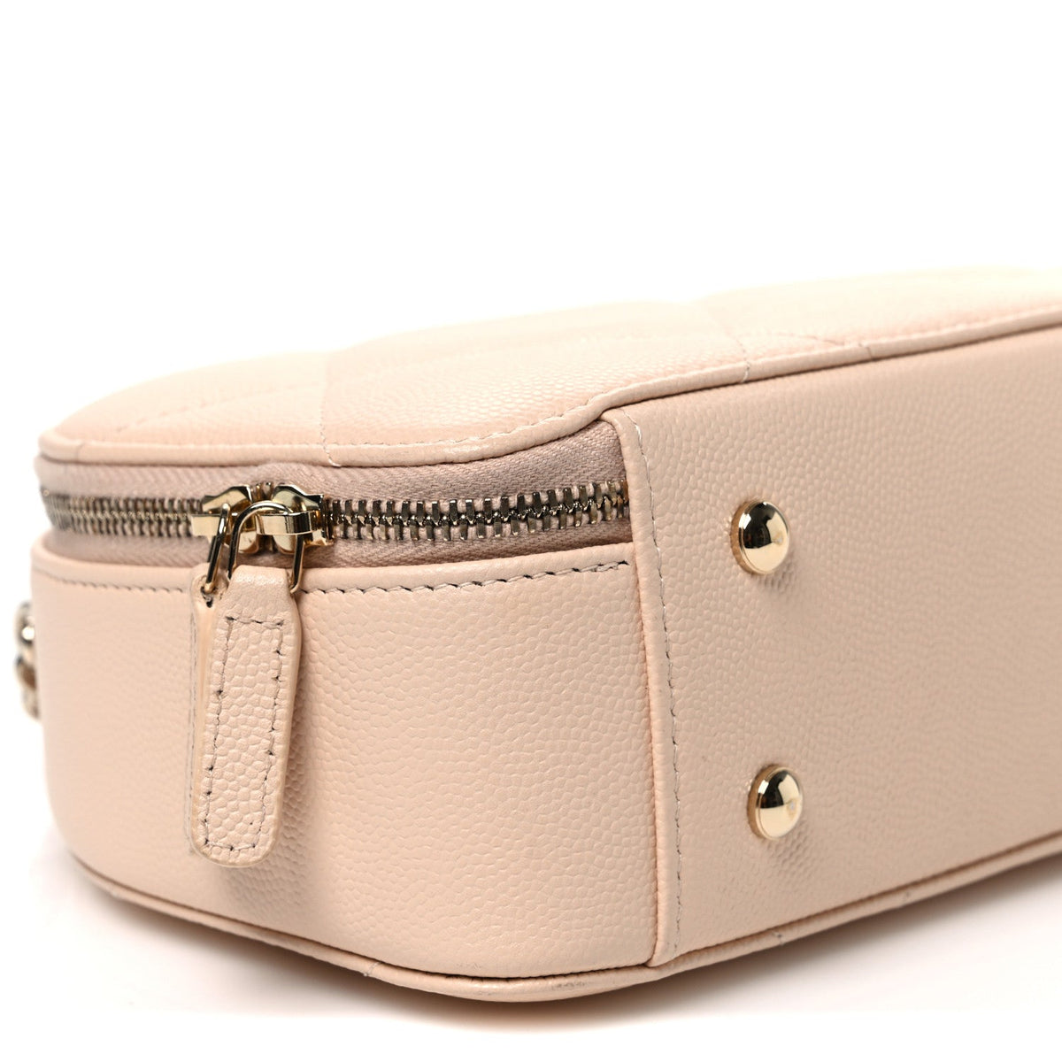 Quilted Calfskin Clutch Bag - Beige