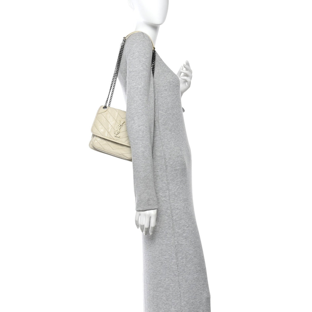 Calfskin Satchel Bag - White