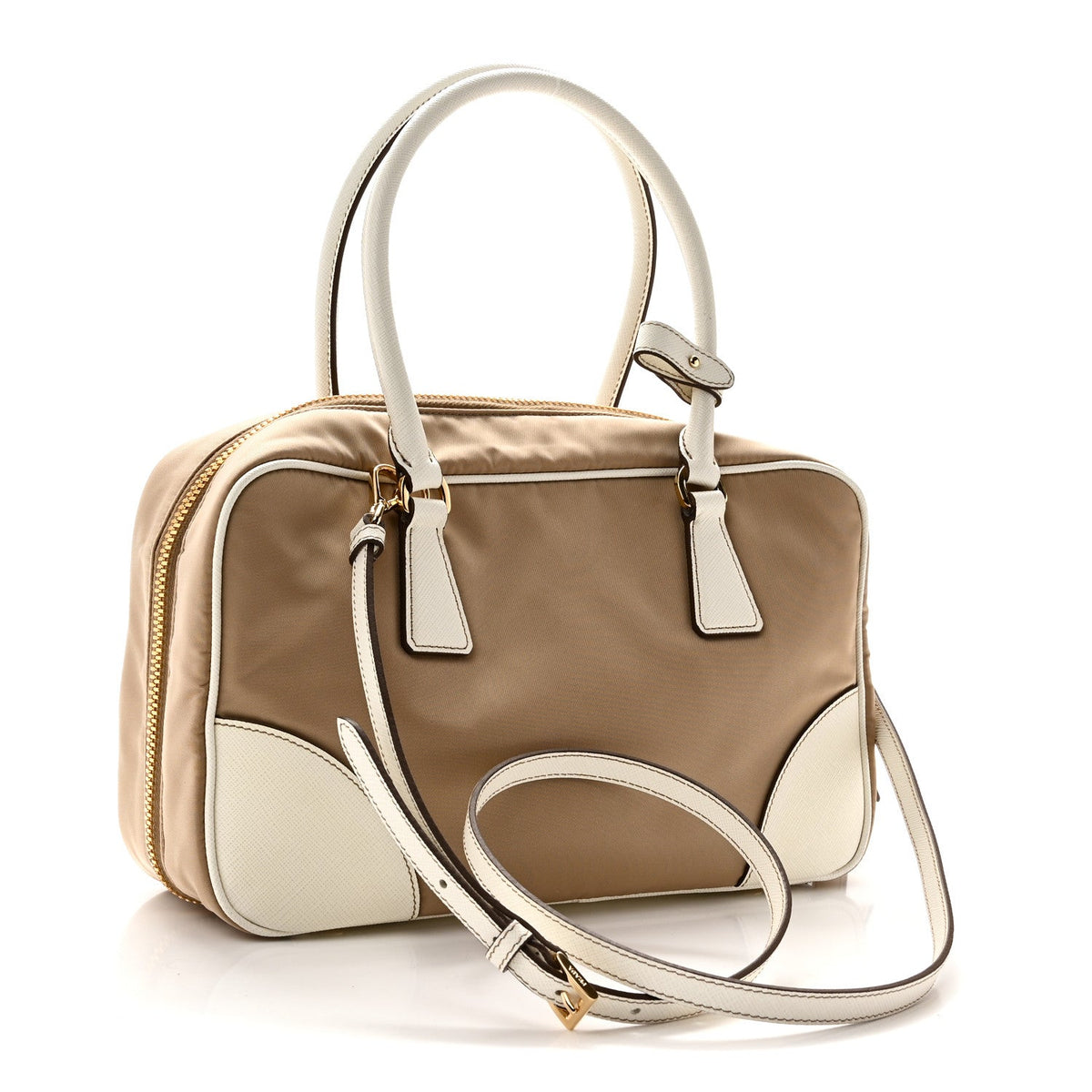 Medium Nylon Handbag - White