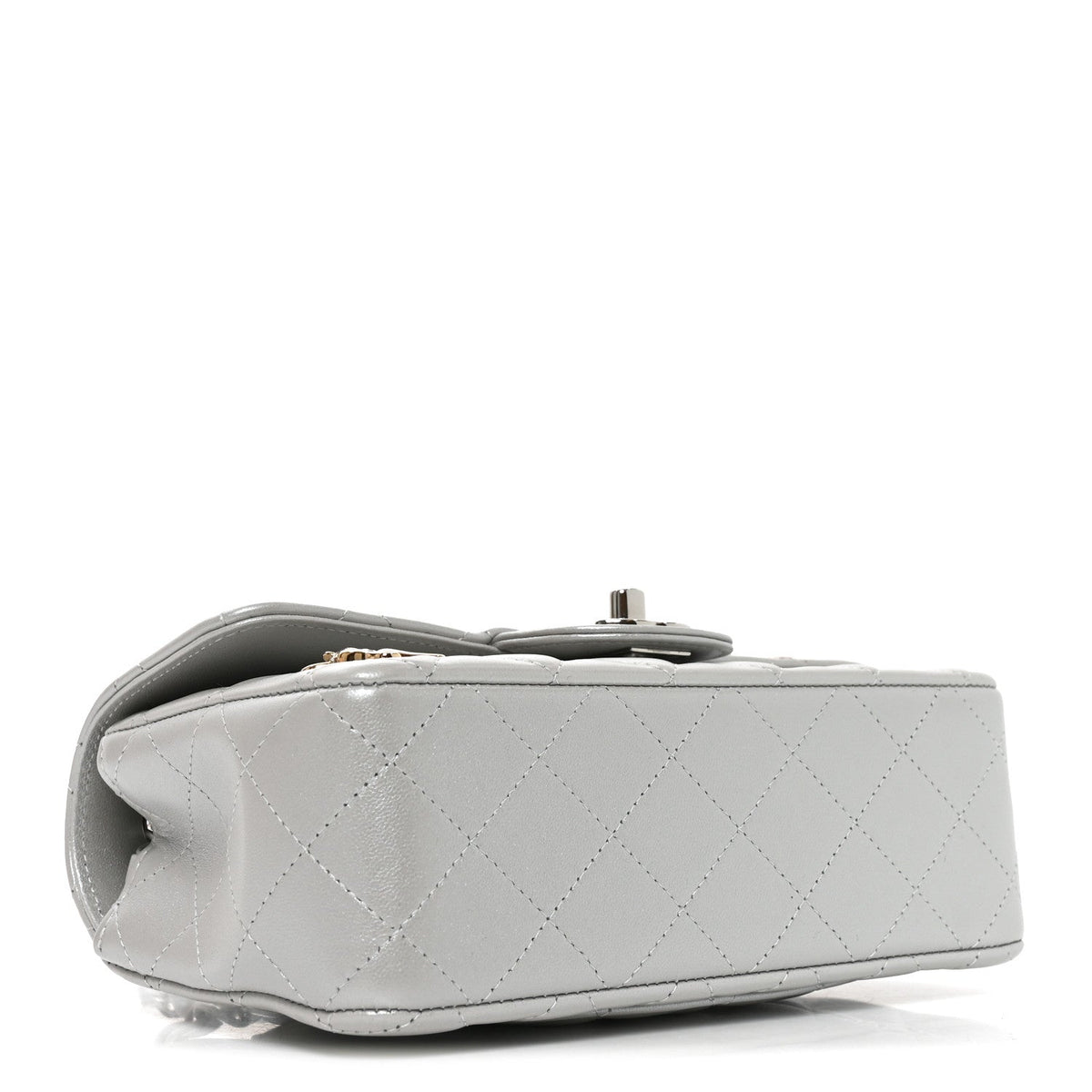 Mini Quilted Lambskin Flap Shoulder Bag - Tan