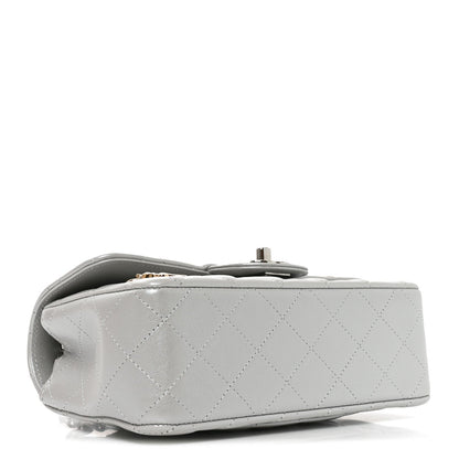 Mini Quilted Lambskin Flap Shoulder Bag - Tan