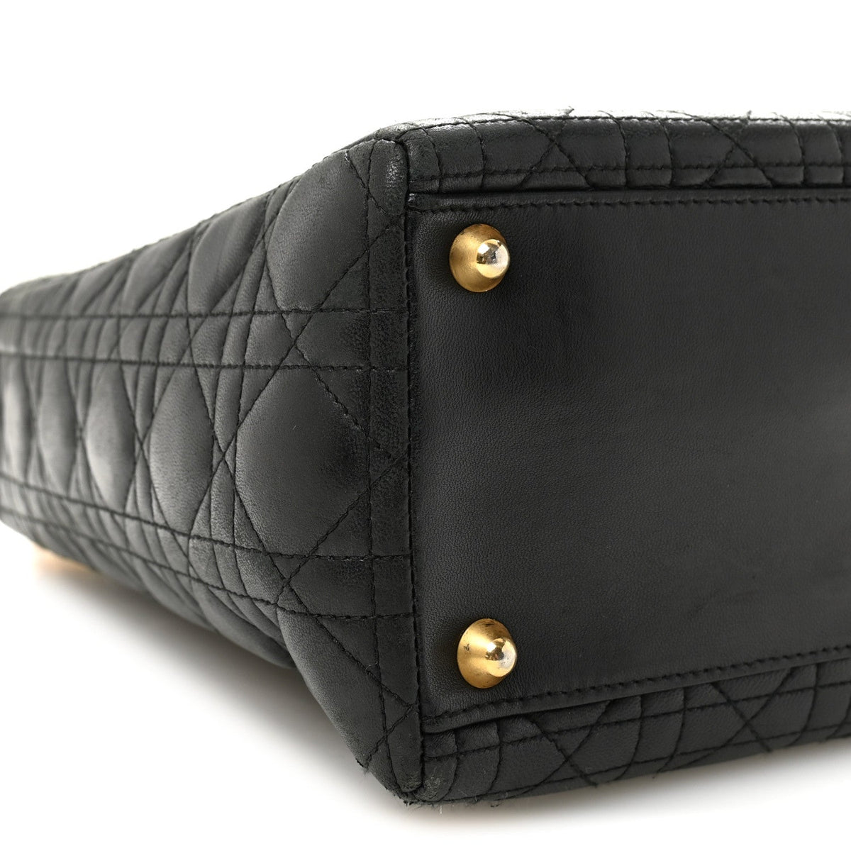 Large Lambskin Handbag - Black