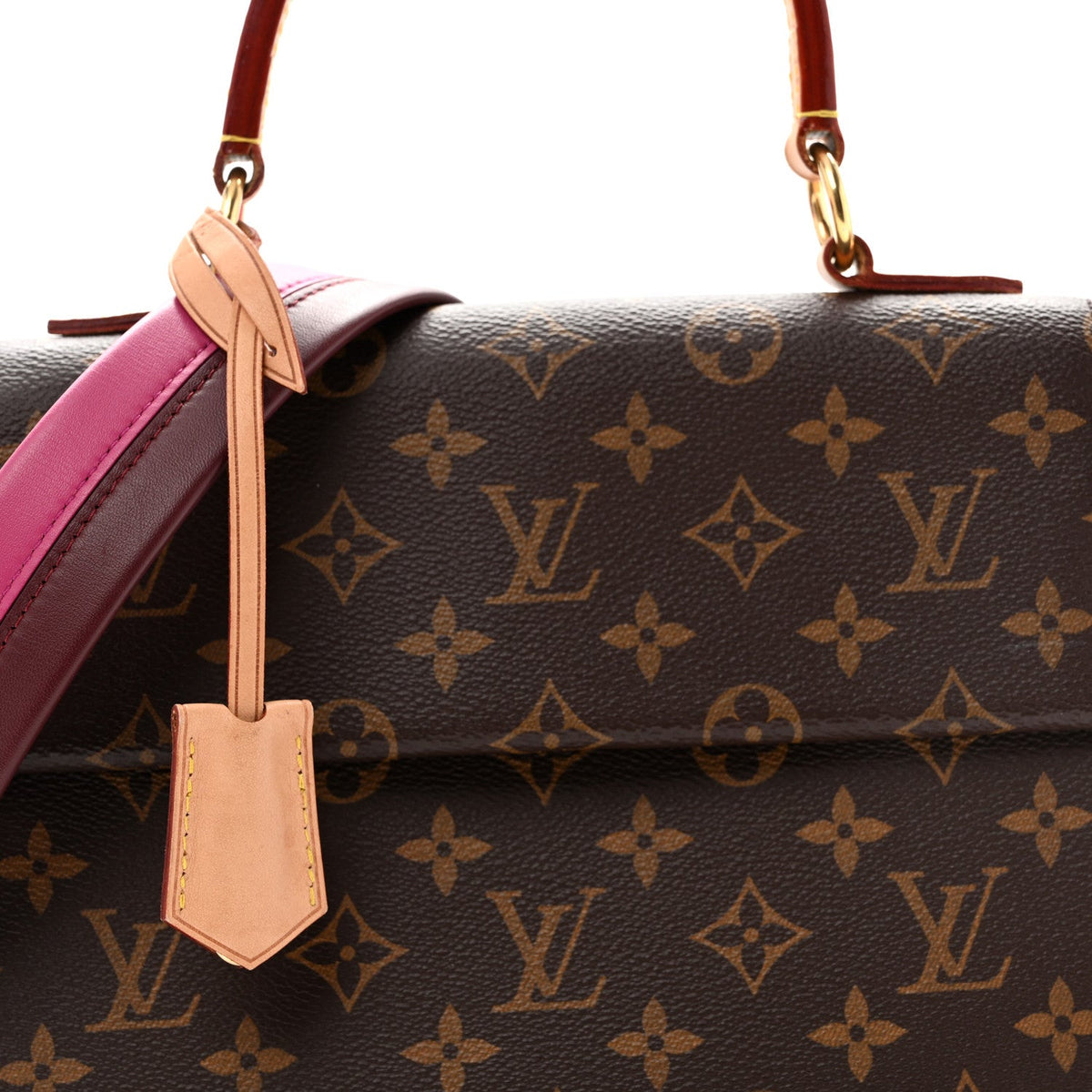 Monogram Cluny Bb Bordeaux Fuchsia Handbag