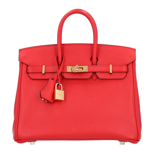 Swift Birkin 25 Rouge De Coeur Handbag