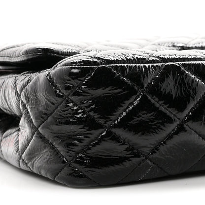 Medium Quilted Flap Shoulder Bag - Black