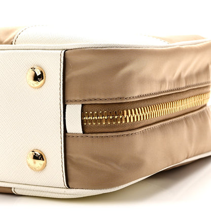 Medium Nylon Handbag - White