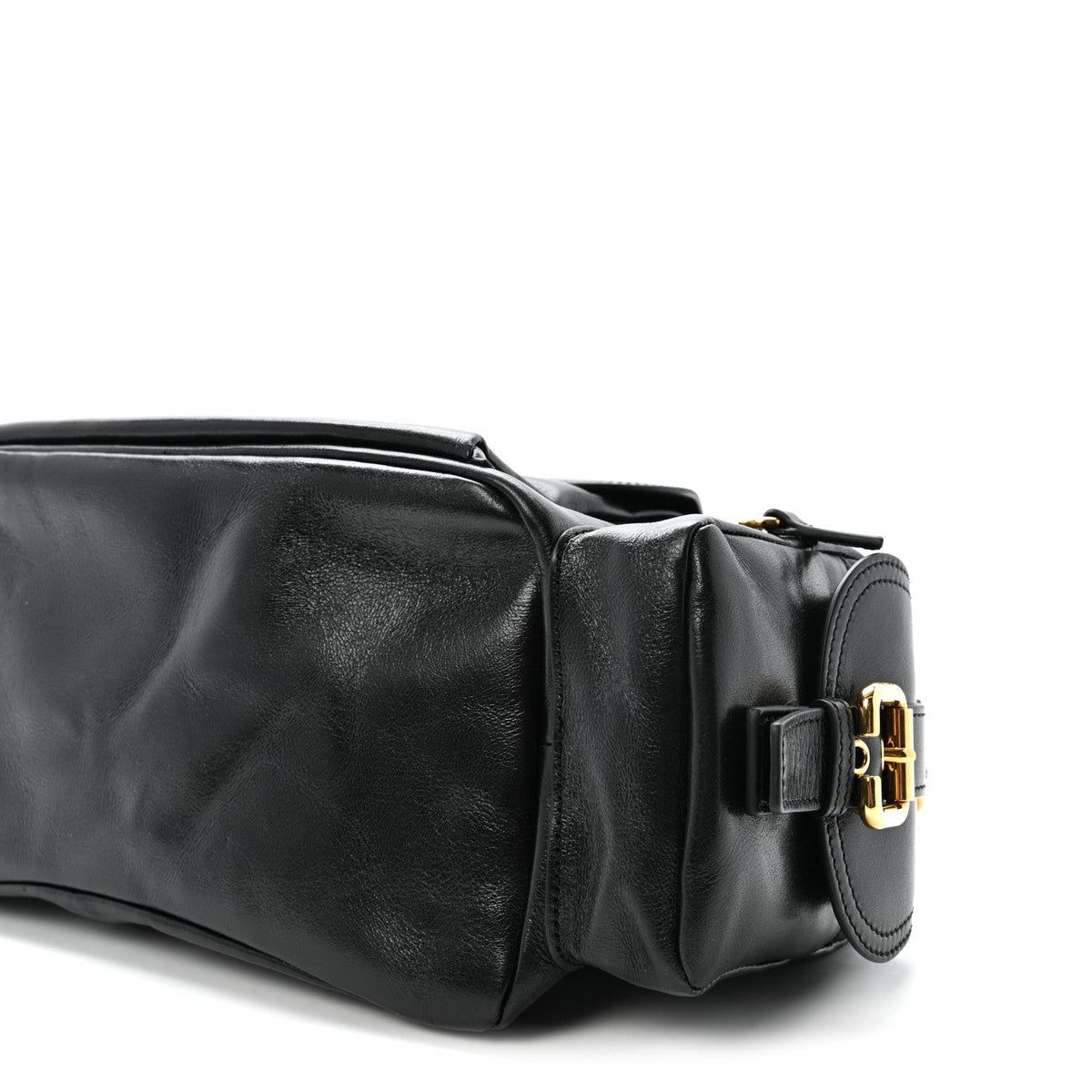 Medium Calfskin Crossbody Bag - Black