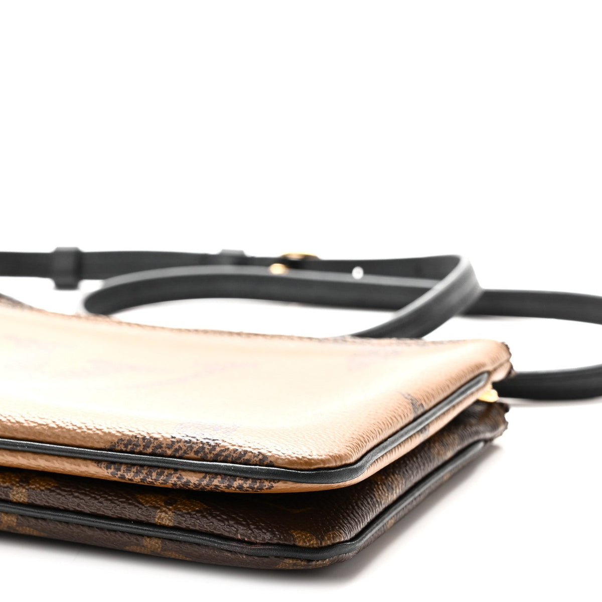 Reverse Monogram Giant Double Zip Pochet Handbag