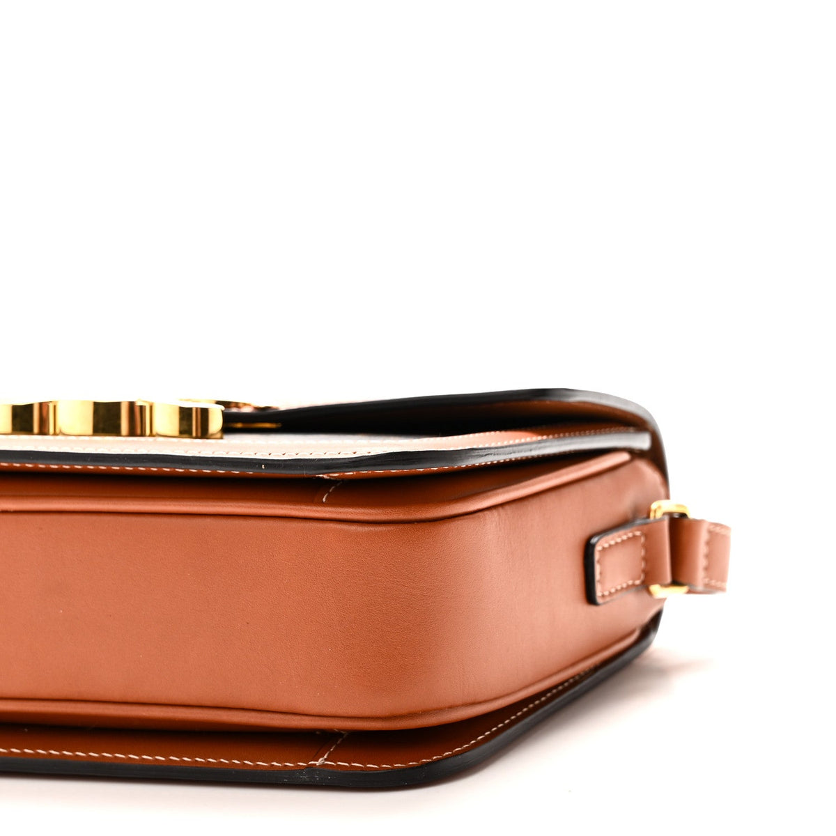 Calfskin Canvas Handbag - Tan