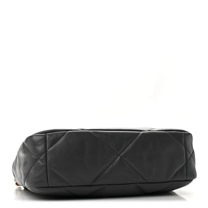Medium Quilted Lambskin Flap Shoulder Bag - Grey