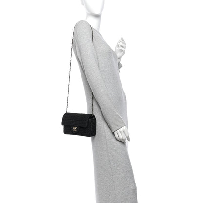 Mini Fabric Flap Shoulder Bag - Tan