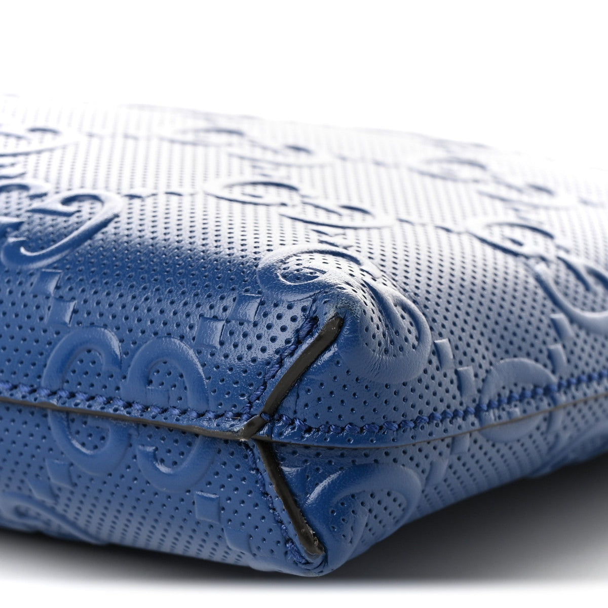 Medium Calfskin Pouch - Blue