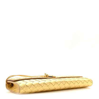 Lambskin Clutch Bag - Gold