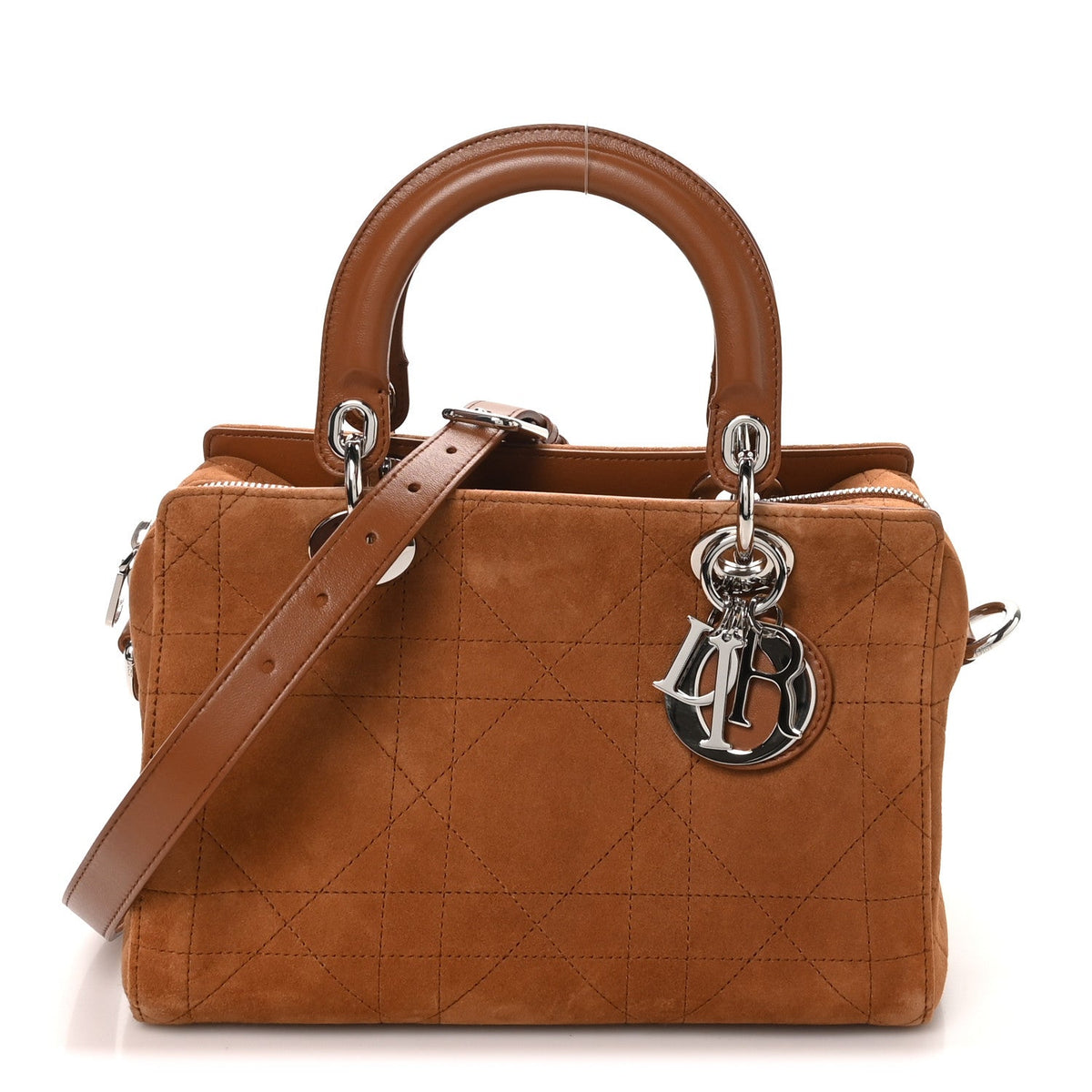 Small Goatskin Suede Handbag - Gold