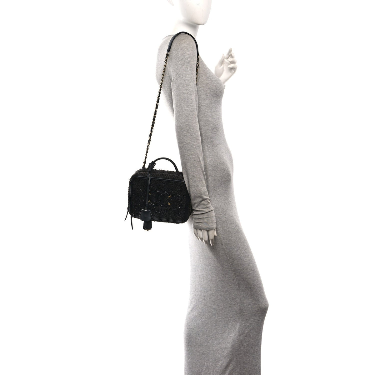 Medium Quilted Handbag - Black