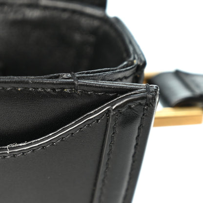 Small Calfskin Satchel Bag - Black