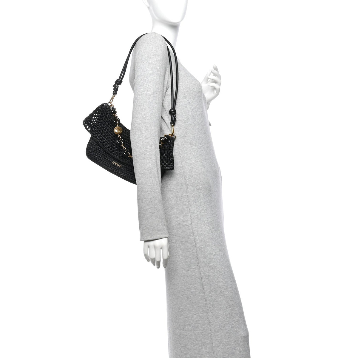 Medium Shoulder Bag - Black
