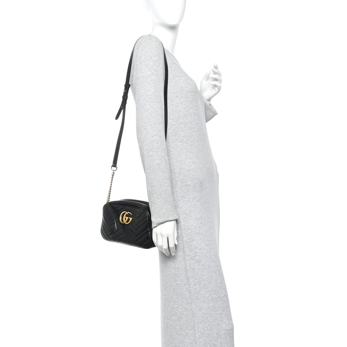 Small Calfskin Shoulder Bag - Black