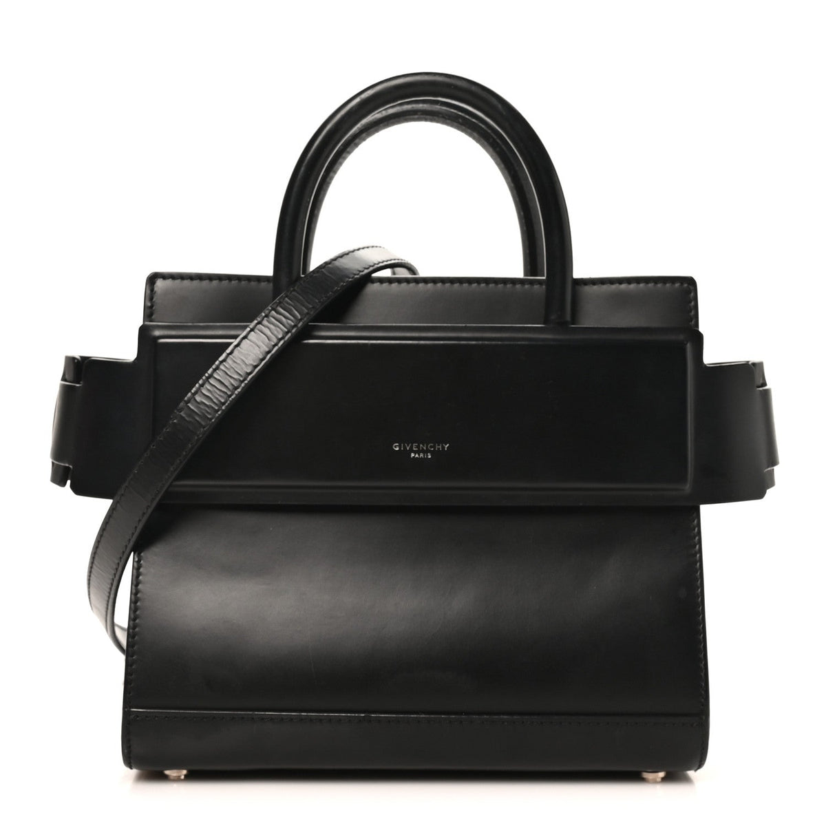 Mini Calfskin Satchel Bag - Black