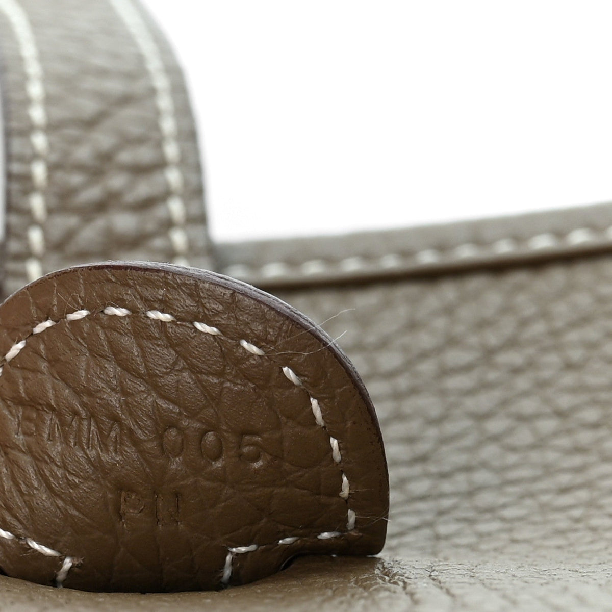 Taurillon Clemence Evelyne Iii Pm Etoupe Handbag