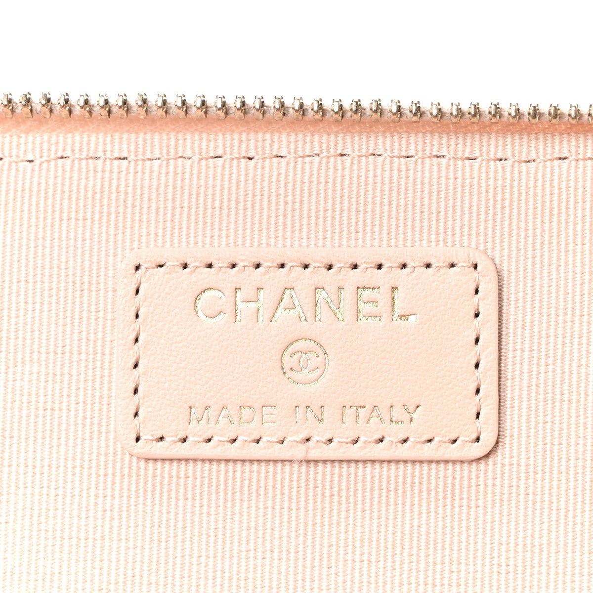 Small Quilted Caviar Handbag - Beige