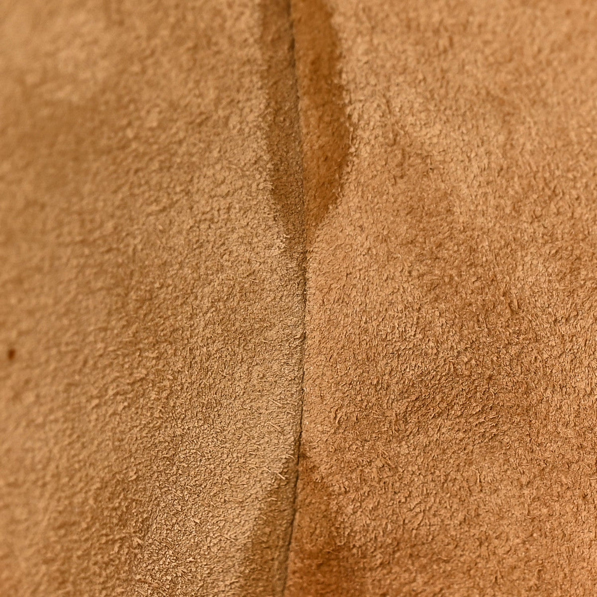 Large Calfskin Suede Shoulder Bag - Beige