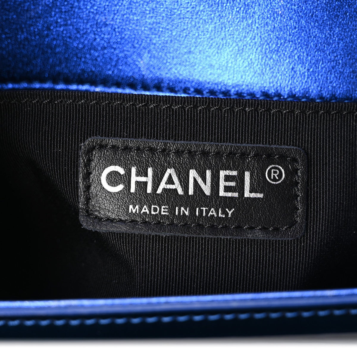 Small Quilted Calfskin Flap Shoulder Bag - Blue