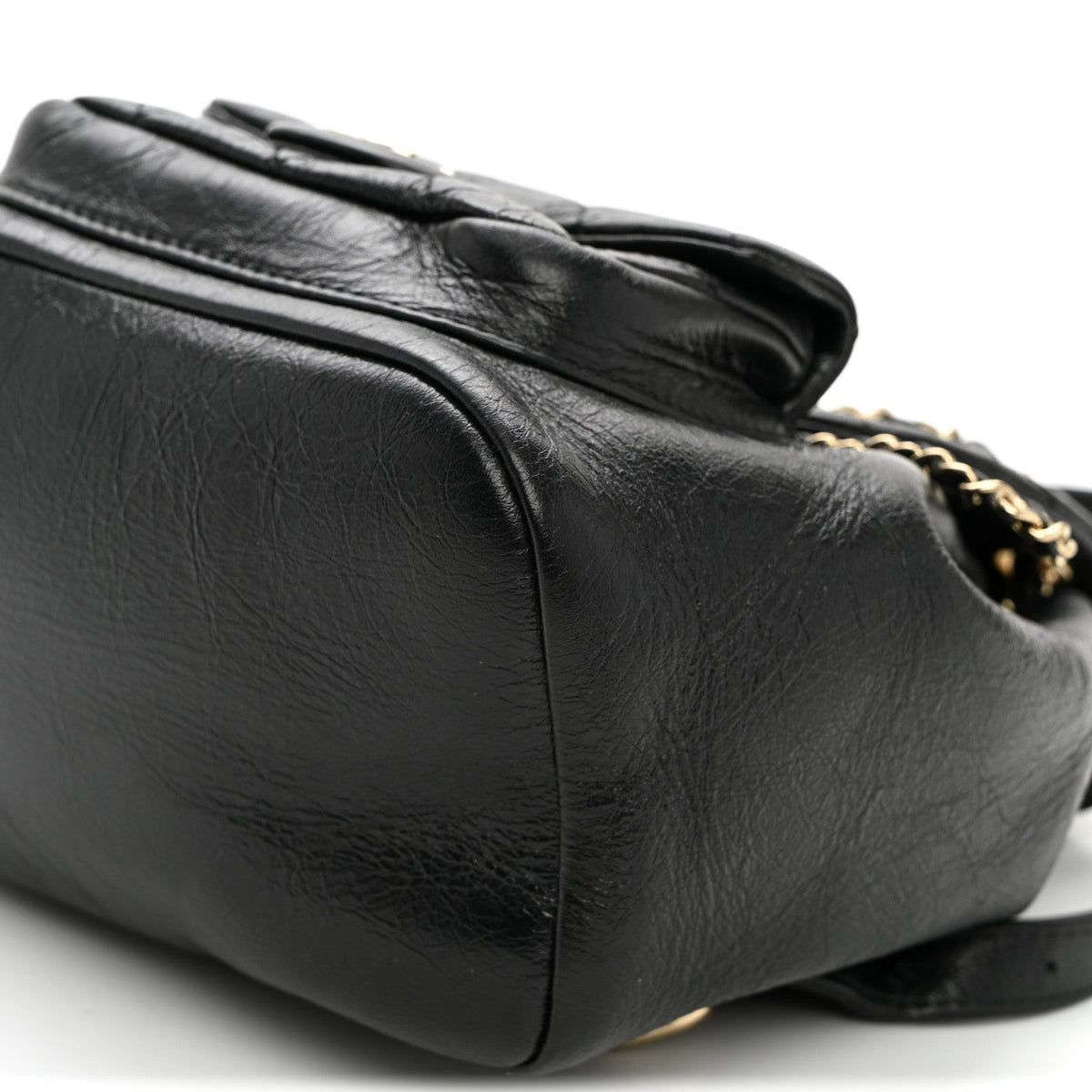 Small Quilted Calfskin Backpack - Black
