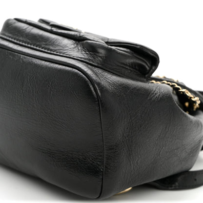 Small Quilted Calfskin Backpack - Black