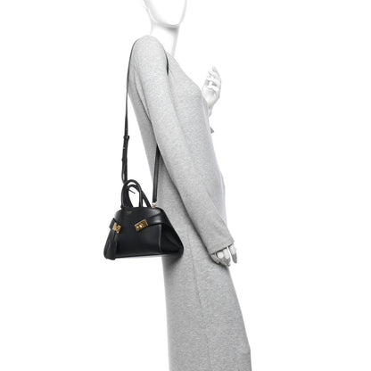 Mini Calfskin Handbag - Black