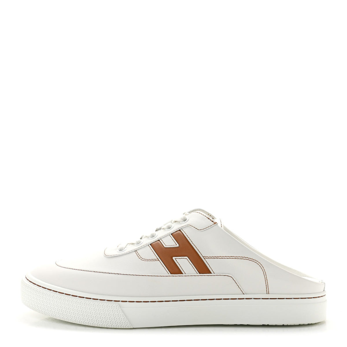 Calfskin Keep Mule Sneakers White Naturel