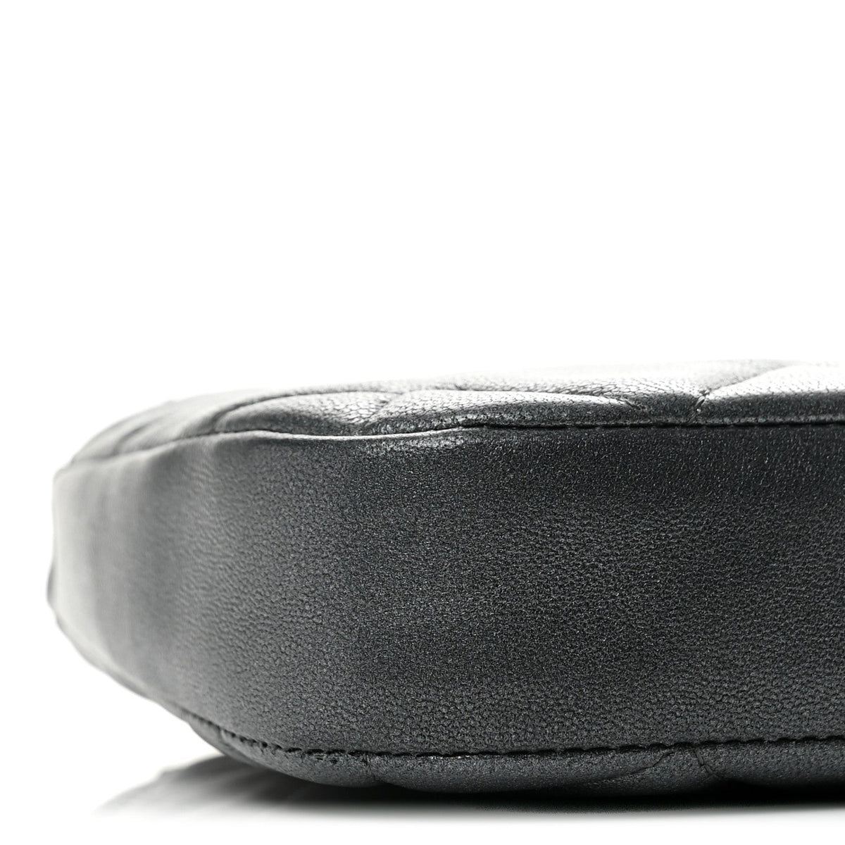Quilted Lambskin Hobo Bag - Grey