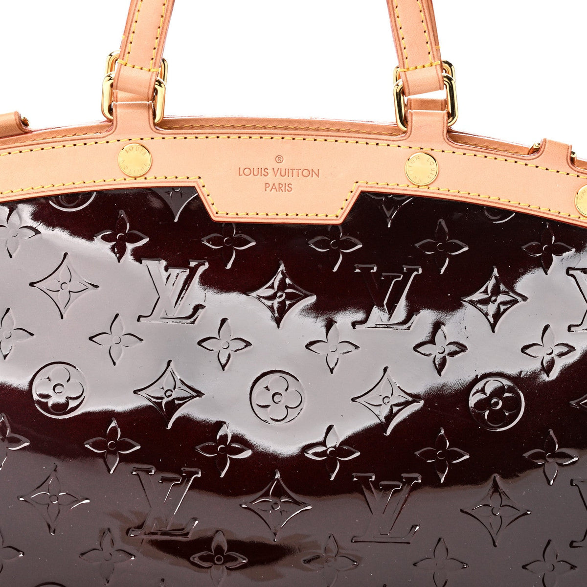 Vernis Brea Mm Amarante Handbag