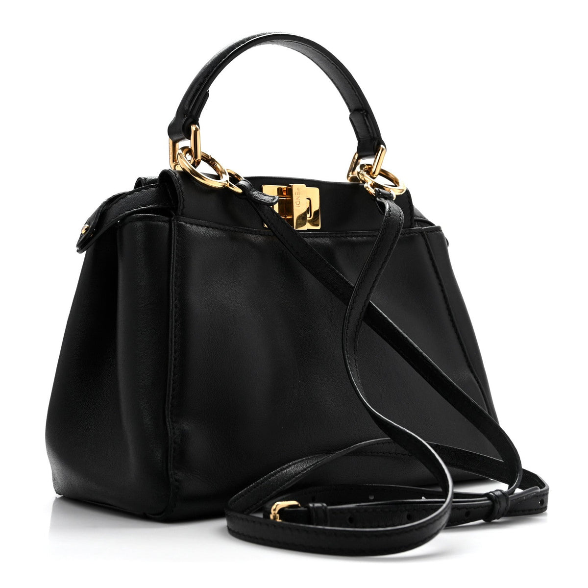 Mini Nappa Satchel Bag - Black