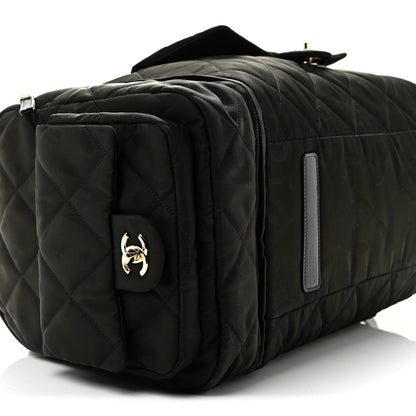 Quilted Calfskin Backpack - Black