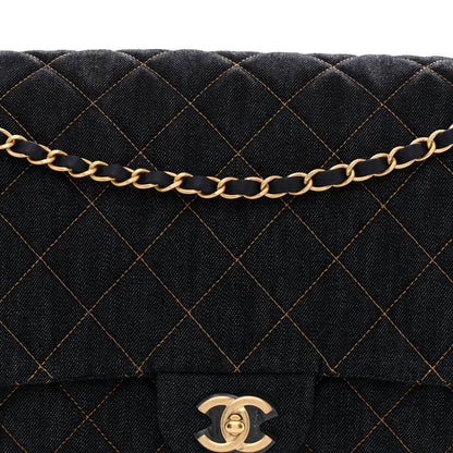 Quilted Flap Shoulder Bag - Blue