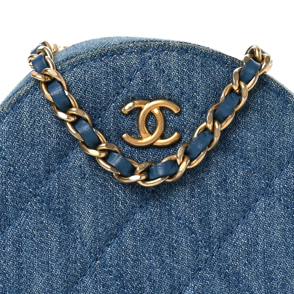 Quilted Clutch Bag - Blue
