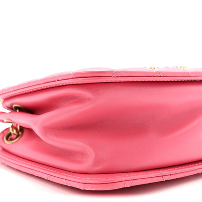 Small Quilted Calfskin Tote Bag - Pink
