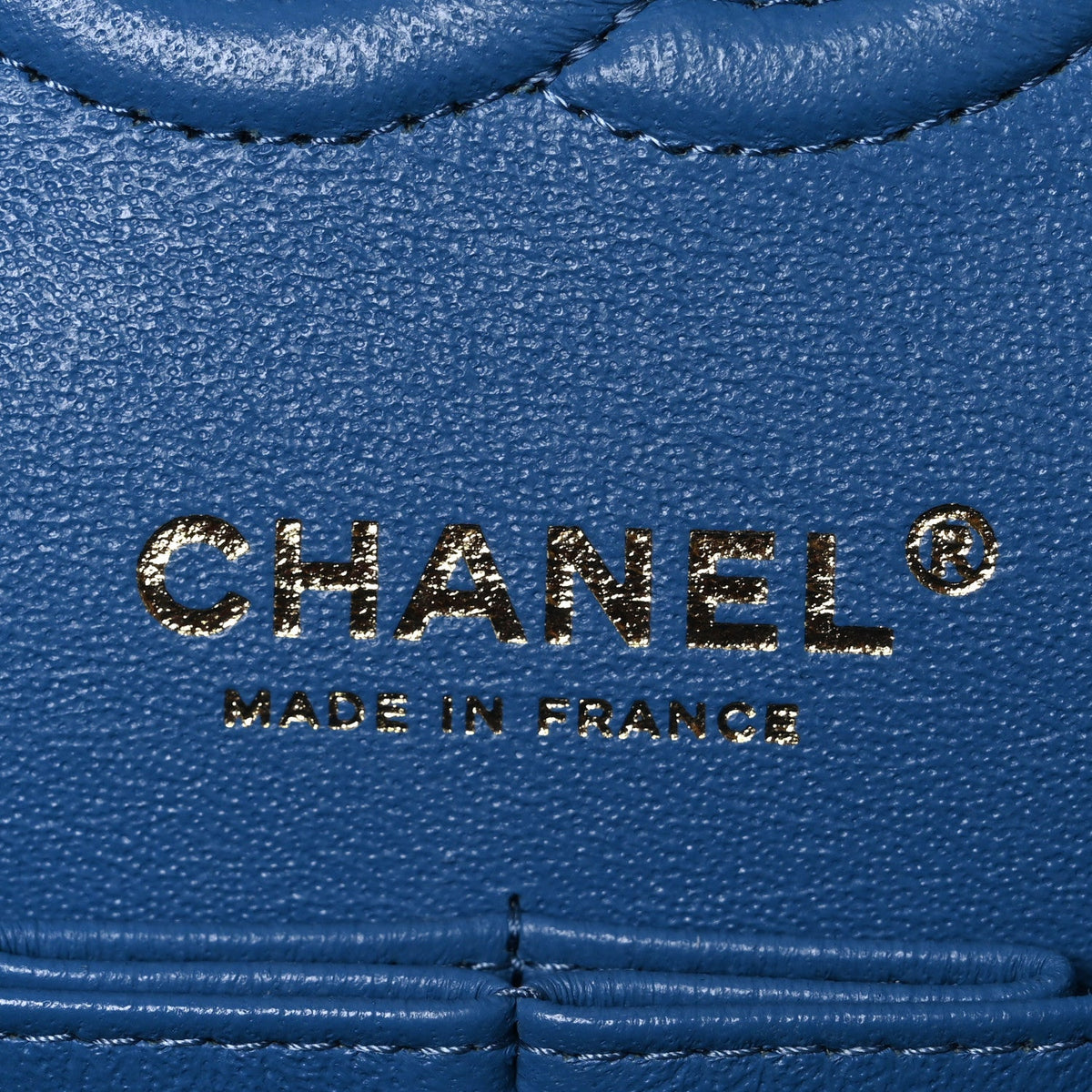 Medium Quilted Caviar Flap Shoulder Bag - Blue