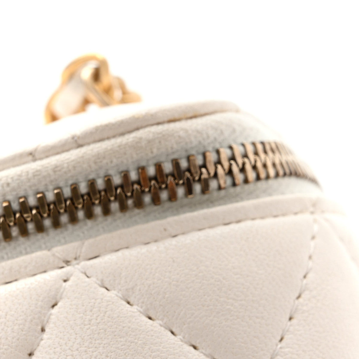 Mini Quilted Lambskin Handbag - White