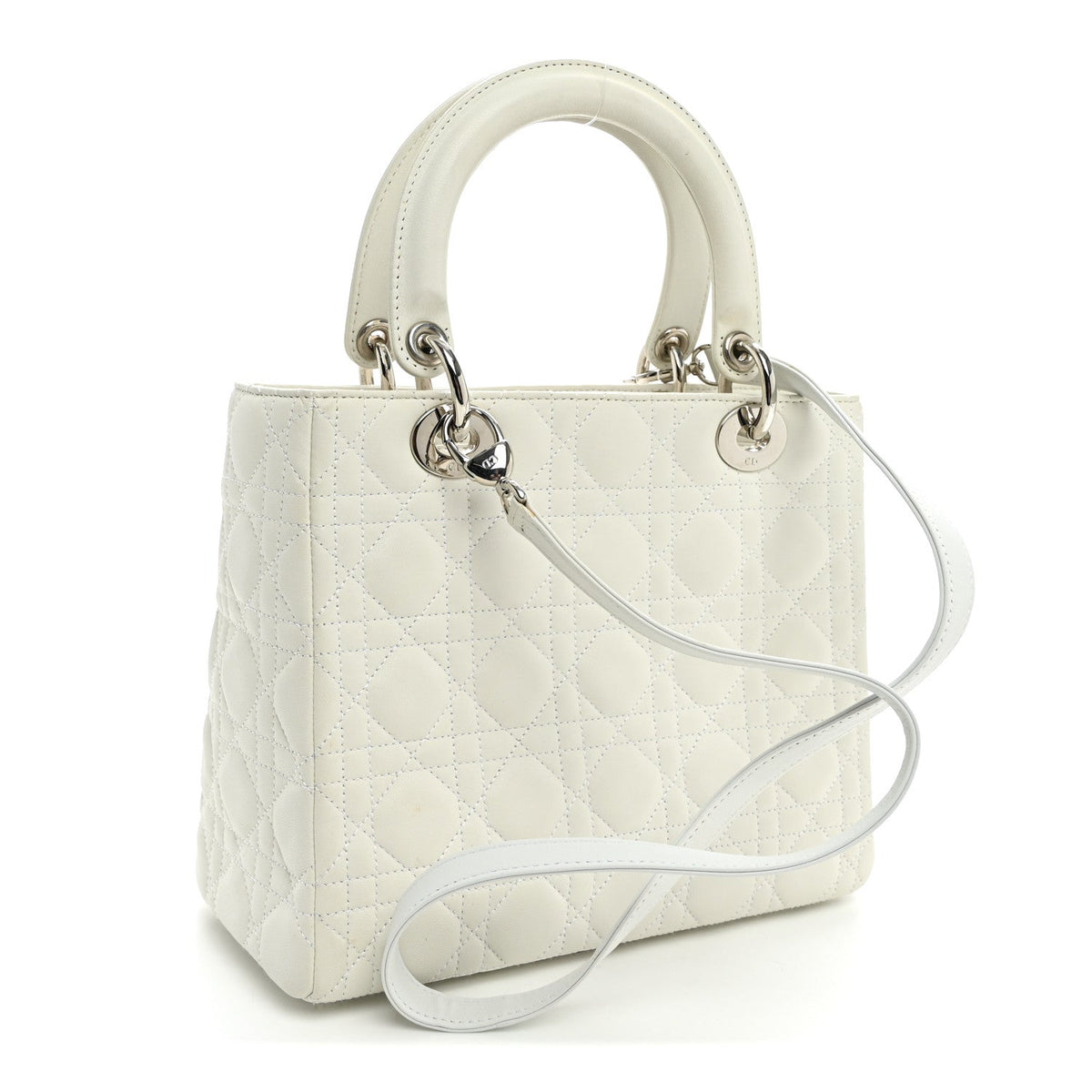Medium Lambskin Handbag - White