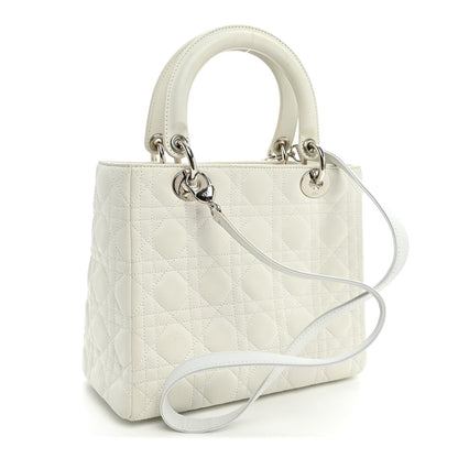 Medium Lambskin Handbag - White