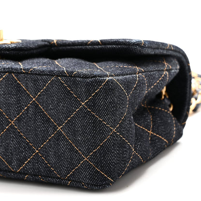 Mini Quilted Flap Shoulder Bag - Tan