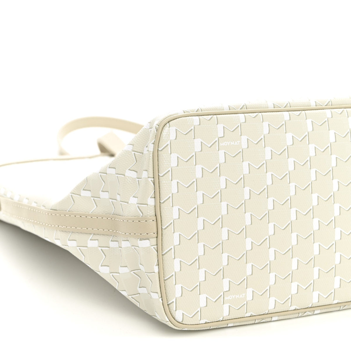 Calfskin Canvas Tote Bag - Beige