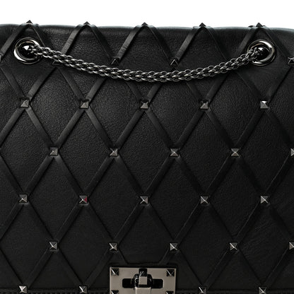 Quilted Calfskin Shoulder Bag - Black