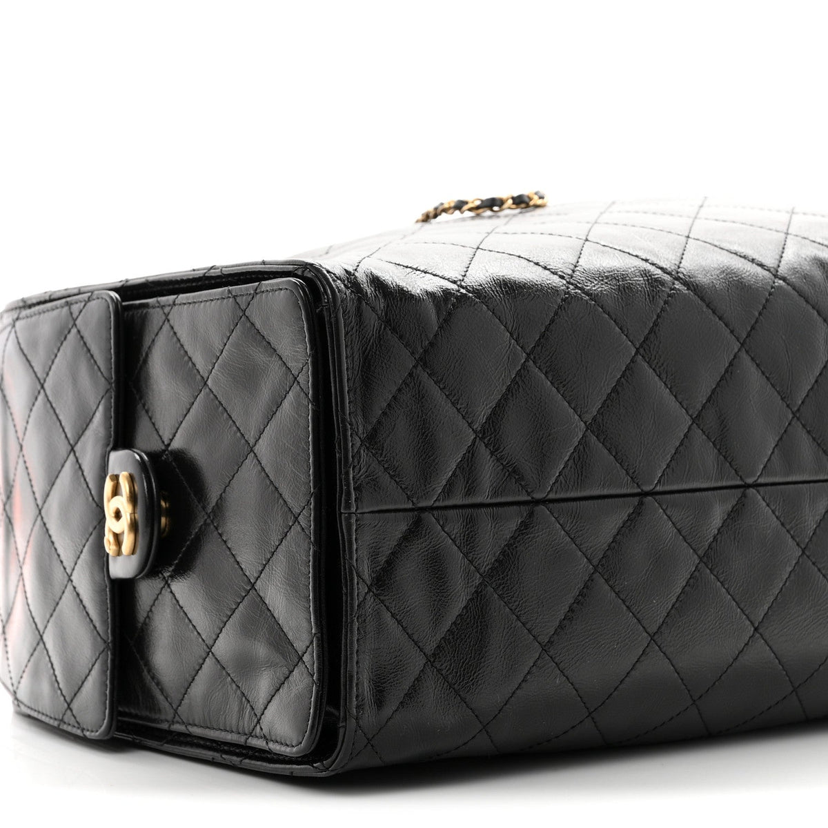 Medium Quilted Calfskin Handbag - Black
