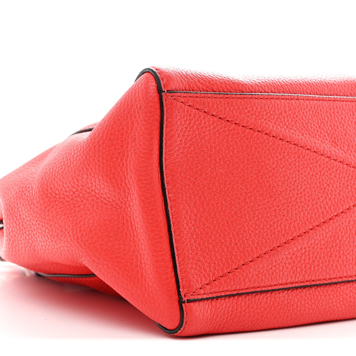 Calfskin Satchel Bag - Red
